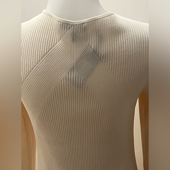 Rag & Bone Ivory White Long Sleeve Knit Sweater Dress Size L - Picture 8 of 13